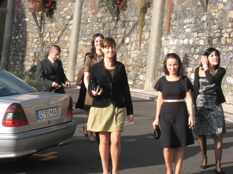 Our group arrives at the church