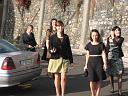 Our group arrives at the church